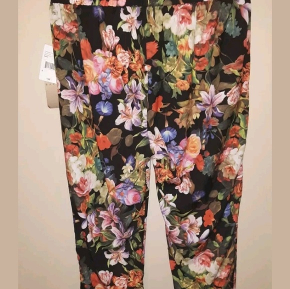 Baccini size 8 floral pants with drawstring NWT - Picture 7 of 8